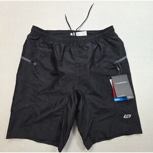 NEW Bellwether Cycling Shorts Mens L Black Ultralight Baggy Padded Lined $69